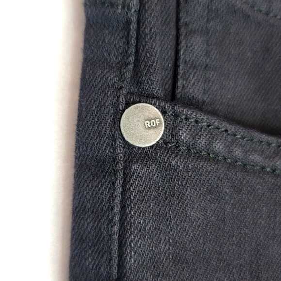 Men's Ring of Fire Black Slim Fit Distressed Denim Jeans Size 34X34. #452 - Picture 4 of 9